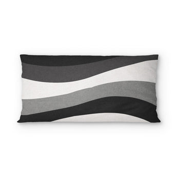 Sinuous Grey Monochrome psking - cotton - White Backing