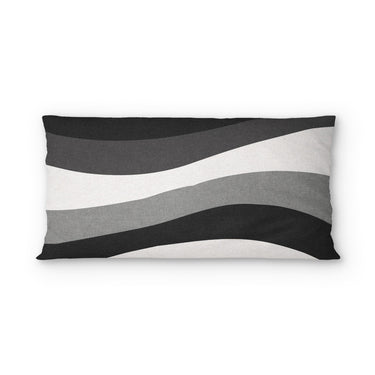 Sinuous Grey Monochrome psking - cotton - White Backing