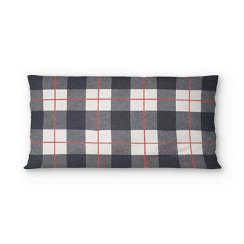 Wallace Plaid Navy & Red psking - cotton - White Backing