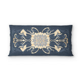 Belinda Navy & Ivory psking - cotton - White Backing