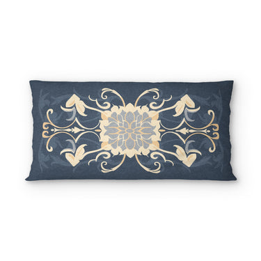 Belinda Navy & Ivory psking - cotton - White Backing