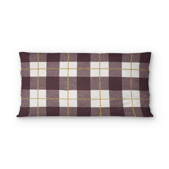 Wallace Plaid Maroon & Gold psking - cotton - White Backing