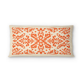 Floranna Ivory & Orange psking - cotton - White Backing