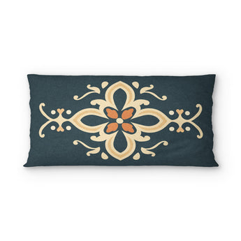 Vanessa Blue & Gold psking - cotton - White Backing