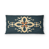 Vanessa Blue & Gold psking - cotton - White Backing