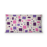 Geometric Confetti Purple & Pink psking - cotton - White Backing