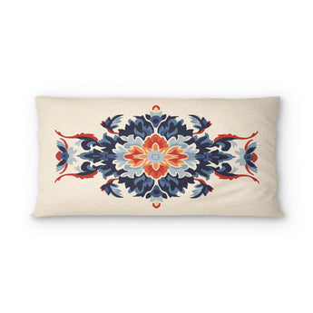 Wilhemina Navy & Red psking - cotton - White Backing