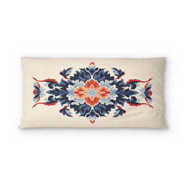 Wilhemina Navy & Red psking - cotton - White Backing