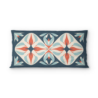 Elliot Blue & Orange psking - cotton - White Backing