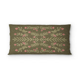 Flamingo Friends Sage Green psking - cotton - White Backing