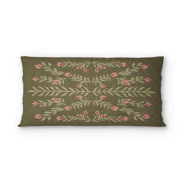 Flamingo Friends Sage Green psking - cotton - White Backing