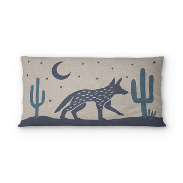 Desert Coyote Midnight & Dusty Blue psking - cotton - White Backing