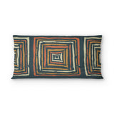 Diego Orange & Navy psking - cotton - White Backing
