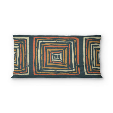 Diego Orange & Navy psking - cotton - White Backing
