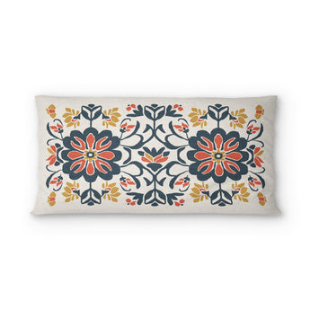 Georgiana Navy & Red psking - cotton - White Backing