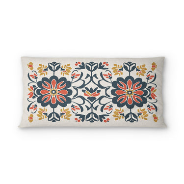 Georgiana Navy & Red psking - cotton - White Backing