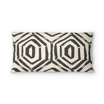 Torrance Black & Ivory psking - cotton - White Backing