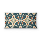 Merrin Blue & Ivory psking - cotton - White Backing