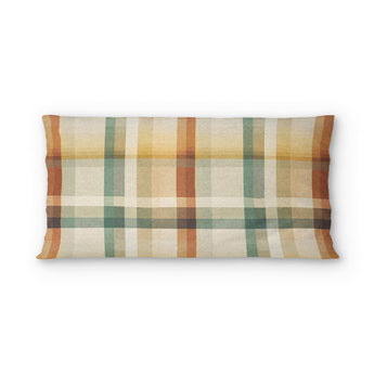 Madras Plaid Taupe Green psking - cotton - White Backing