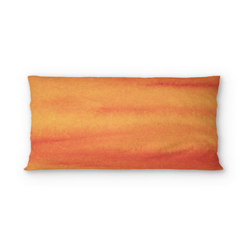 Ophelia Watercolor Fire Orange Balayage psking - cotton - White Backing