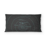 Solar System Charcoal & Teal psking - microfiber - Double Sided Print