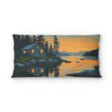 Adirondack Lakeside Cabin psking - microfiber - Double Sided Print