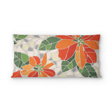Mosaic Poinsettia Orange psking - microfiber - Double Sided Print