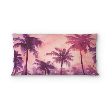 Sunset Palms Pink & Purple psking - microfiber - Double Sided Print