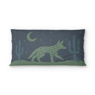 Desert Coyote Midnight Blue & Sage Green psking - microfiber - Double Sided Print