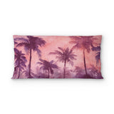 Sunset Palms Pink & Purple in King (36" x 20") Size