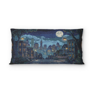 8 Bit Uptown Twilight Skyline in King (36" x 20") Size