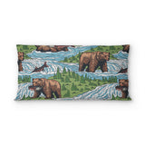 Bears Catching Salmon in King (36" x 20") Size