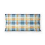 Monroe Plaid Blue & Yellow in King (36" x 20") Size