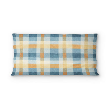 Monroe Plaid Blue & Yellow in King (36" x 20") Size