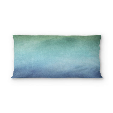 Micah Watercolor Blue & Green in King (36" x 20") Size