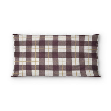 Wallace Plaid Maroon & Gold in King (36" x 20") Size