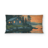 Adirondack Lakeside Cabin in King (36" x 20") Size