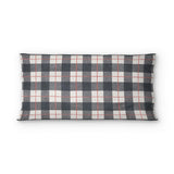 Wallace Plaid Navy & Red in King (36" x 20") Size
