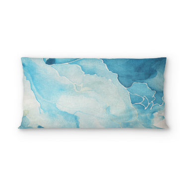 Zephyr Watercolor Azure Blue in King (36" x 20") Size