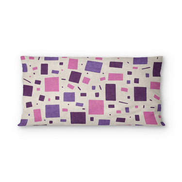 Geometric Confetti Purple & Pink in King (36" x 20") Size