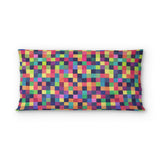 Pixel Mosaic Multicolor Vibrant in King (36" x 20") Size