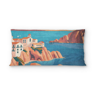 Mediterranean Cliffside Village in King (36" x 20") Size
