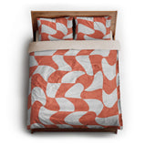 Twyla Checkered Coral queen - microfiber - Natural Backing