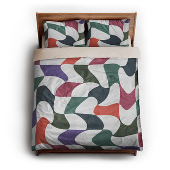 Twyla Checkered Multicolor queen - microfiber - Natural Backing