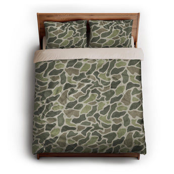 Duck Camo Green queen - microfiber - Natural Backing