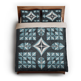 Remy Navy Blue queen - microfiber - Natural Backing