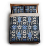Topanga Navy & Columbia queen - microfiber - Natural Backing