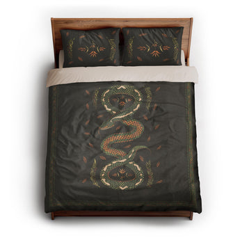Snake in the Woods queen - microfiber - Natural Backing