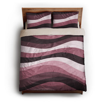 Sinuous Maroon Monochrome queen - microfiber - Natural Backing