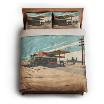 Desert Fill Station queen - microfiber - Natural Backing